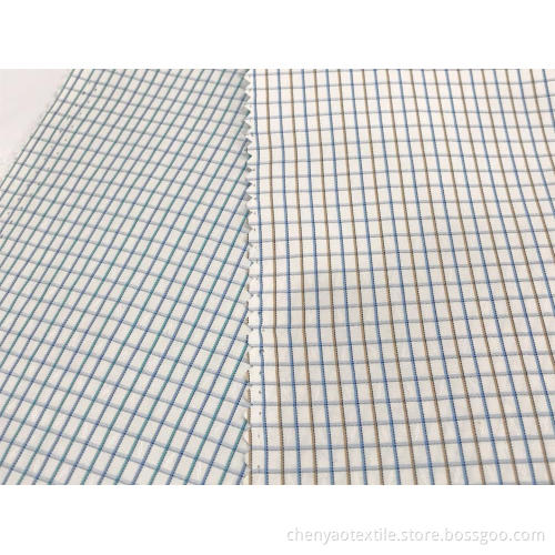 T/C(20%Cotton80%Polyester)Yarn-dyed Dobby Plaid Fabric